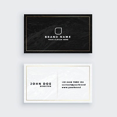 EPS 해외이미지 일러스트 비즈니스 명함 사람없음 검은색 흰색 브랜딩 가로명함 해외일러스트 컬러 파일형식 벡터