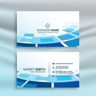 EPS 해외이미지 일러스트 비즈니스 명함 사람없음 파란색 브랜딩 가로명함 해외일러스트 컬러 파일형식 벡터