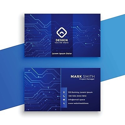 EPS 해외이미지 일러스트 비즈니스 명함 사람없음 남색 테크노 브랜딩 가로명함 해외일러스트 컬러 파일형식 벡터
