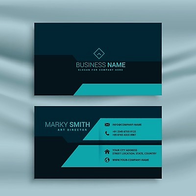 EPS 해외이미지 일러스트 비즈니스 명함 사람없음 청록색 브랜딩 가로명함 해외일러스트 컬러 파일형식 벡터