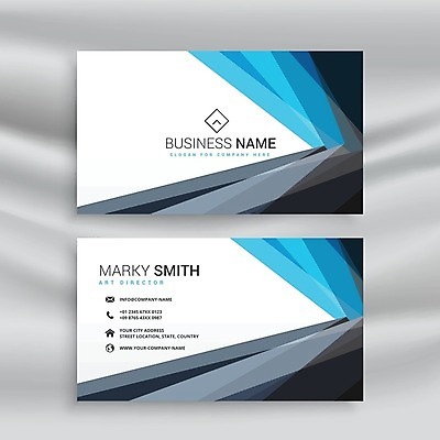 EPS 해외이미지 일러스트 비즈니스 명함 사람없음 파란색 기하학 브랜딩 가로명함 해외일러스트 컬러 무늬 파일형식 벡터