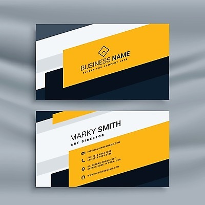 EPS 해외이미지 일러스트 비즈니스 명함 사람없음 노란색 브랜딩 가로명함 해외일러스트 컬러 파일형식 벡터