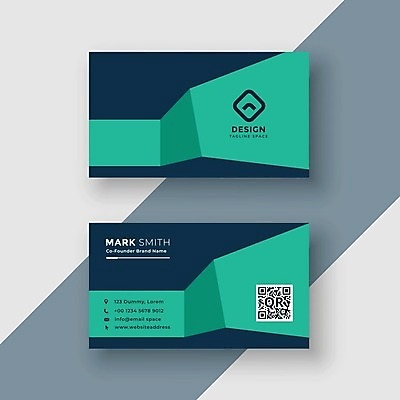 EPS 해외이미지 일러스트 비즈니스 명함 사람없음 기하학 QR코드 브랜딩 가로명함 해외일러스트 무늬 파일형식 벡터