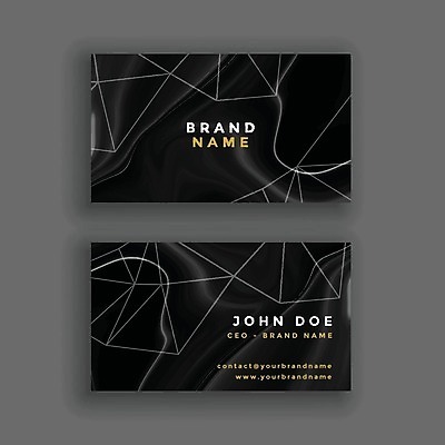 EPS 해외이미지 일러스트 비즈니스 명함 사람없음 검은색 브랜딩 가로명함 해외일러스트 컬러 파일형식 벡터