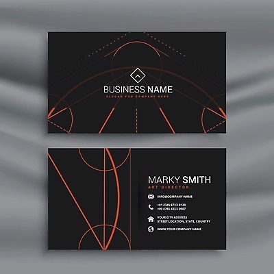 EPS 해외이미지 일러스트 비즈니스 명함 사람없음 검은색 브랜딩 가로명함 해외일러스트 컬러 파일형식 벡터