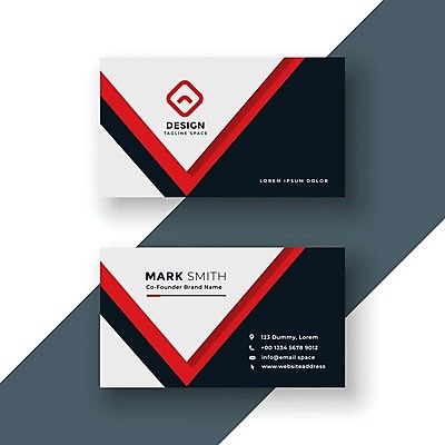 EPS 해외이미지 일러스트 비즈니스 명함 사람없음 빨간색 검은색 브랜딩 가로명함 해외일러스트 컬러 파일형식 벡터