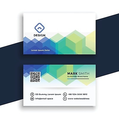 EPS 해외이미지 일러스트 비즈니스 명함 사람없음 기하학 QR코드 브랜딩 가로명함 해외일러스트 무늬 파일형식 벡터