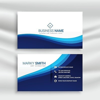 EPS 해외이미지 일러스트 비즈니스 명함 사람없음 파란색 브랜딩 가로명함 해외일러스트 컬러 파일형식 벡터