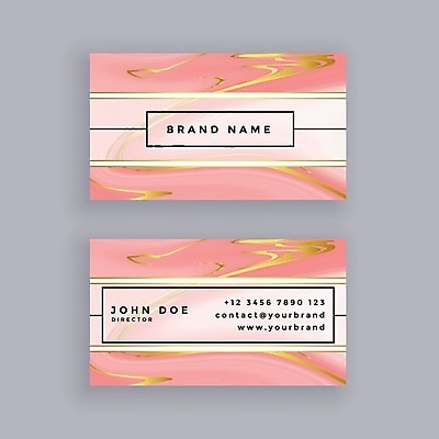 EPS 해외이미지 분홍색 일러스트 비즈니스 명함 사람없음 브랜딩 가로명함 해외일러스트 컬러 파일형식 벡터