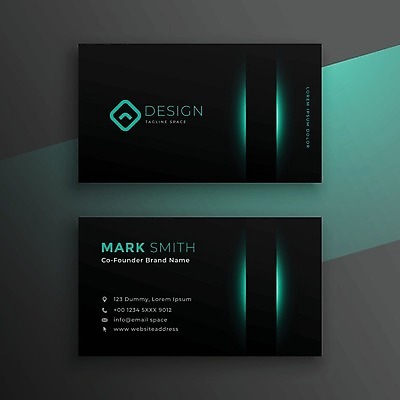 EPS 해외이미지 일러스트 비즈니스 명함 사람없음 검은색 브랜딩 가로명함 해외일러스트 컬러 파일형식 벡터