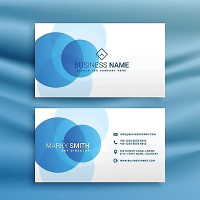 EPS 해외이미지 일러스트 비즈니스 명함 사람없음 파란색 브랜딩 가로명함 해외일러스트 컬러 파일형식 벡터