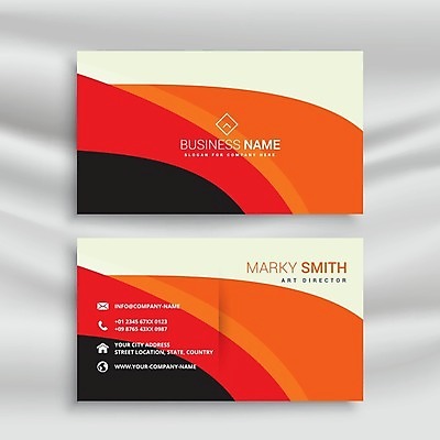 EPS 해외이미지 일러스트 비즈니스 명함 사람없음 빨간색 브랜딩 가로명함 해외일러스트 컬러 파일형식 벡터