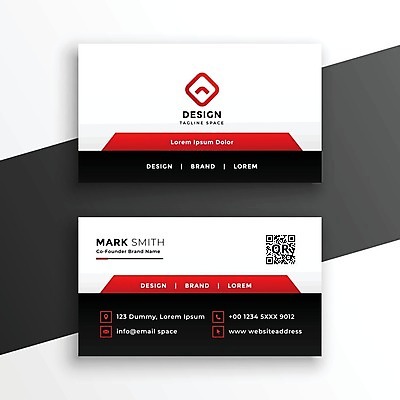 EPS 해외이미지 일러스트 비즈니스 명함 사람없음 빨간색 브랜딩 가로명함 해외일러스트 컬러 파일형식 벡터