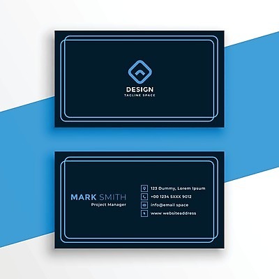 EPS 해외이미지 일러스트 비즈니스 명함 사람없음 남색 브랜딩 가로명함 해외일러스트 컬러 파일형식 벡터