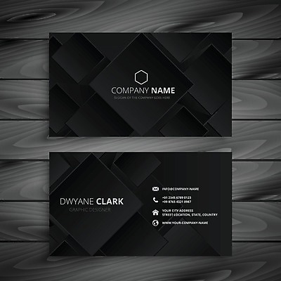 EPS 해외이미지 일러스트 비즈니스 명함 사람없음 검은색 브랜딩 가로명함 해외일러스트 컬러 파일형식 벡터