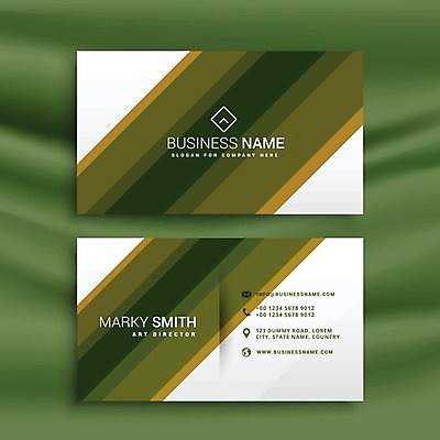 EPS 해외이미지 일러스트 비즈니스 명함 사람없음 카키색 브랜딩 가로명함 해외일러스트 컬러 파일형식 벡터