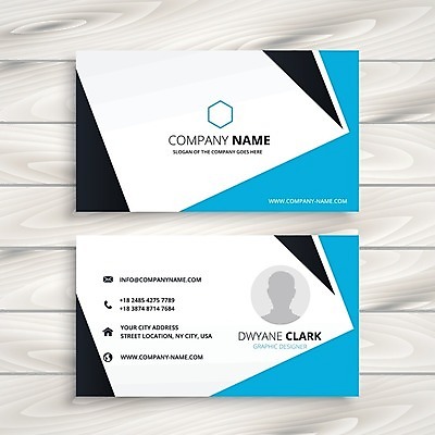 EPS 해외이미지 하늘색 일러스트 비즈니스 명함 사람모양 사람없음 브랜딩 가로명함 해외일러스트 모양 파란색 파일형식 벡터