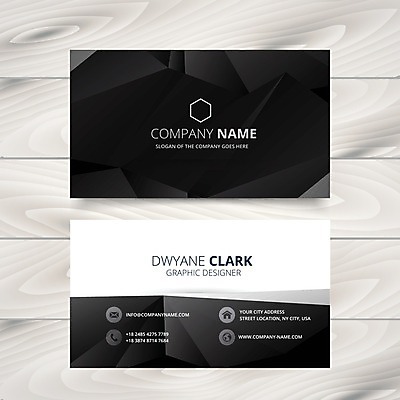 EPS 해외이미지 일러스트 비즈니스 명함 사람없음 검은색 브랜딩 가로명함 해외일러스트 컬러 파일형식 벡터