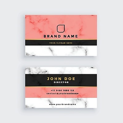 EPS 해외이미지 일러스트 비즈니스 명함 사람없음 다홍색 브랜딩 가로명함 해외일러스트 컬러 파일형식 벡터