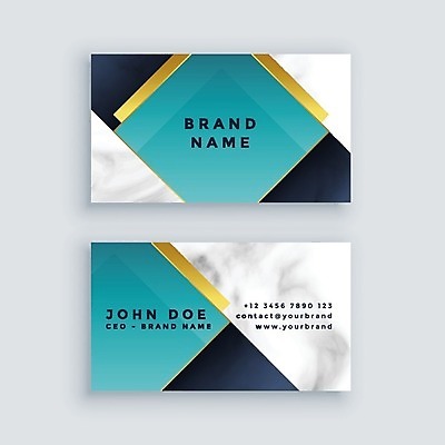 EPS 해외이미지 일러스트 비즈니스 명함 사람없음 청록색 브랜딩 가로명함 해외일러스트 컬러 파일형식 벡터