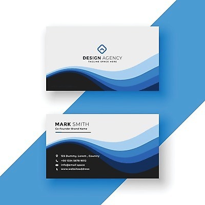 EPS 해외이미지 일러스트 비즈니스 명함 사람없음 파란색 브랜딩 가로명함 해외일러스트 컬러 파일형식 벡터