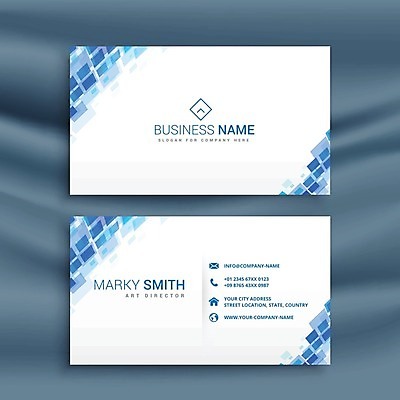 EPS 해외이미지 일러스트 비즈니스 명함 사람없음 파란색 브랜딩 가로명함 해외일러스트 컬러 파일형식 벡터