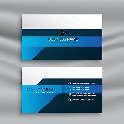 EPS 해외이미지 일러스트 비즈니스 명함 사람없음 파란색 브랜딩 가로명함 해외일러스트 컬러 파일형식 벡터