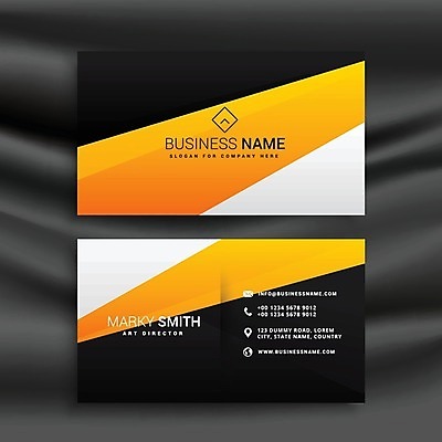 EPS 해외이미지 일러스트 비즈니스 명함 사람없음 주황색 브랜딩 가로명함 해외일러스트 컬러 파일형식 벡터