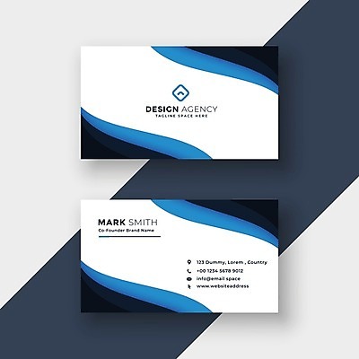 EPS 해외이미지 곡선 일러스트 비즈니스 명함 사람없음 파란색 브랜딩 가로명함 해외일러스트 선 컬러 파일형식 벡터