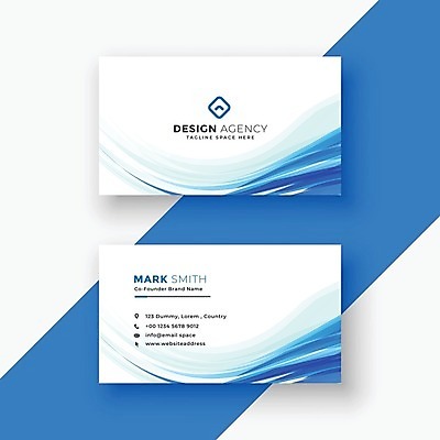 EPS 해외이미지 일러스트 비즈니스 명함 사람없음 파란색 브랜딩 가로명함 해외일러스트 컬러 파일형식 벡터