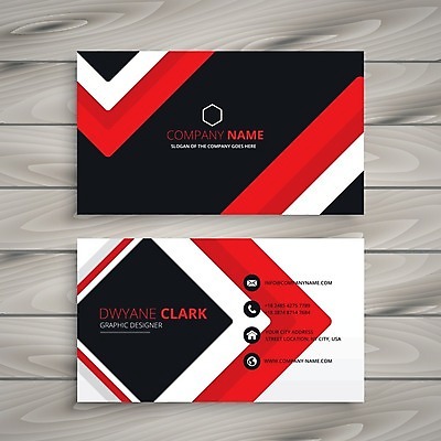 EPS 해외이미지 일러스트 비즈니스 명함 사람없음 빨간색 검은색 브랜딩 가로명함 해외일러스트 컬러 파일형식 벡터