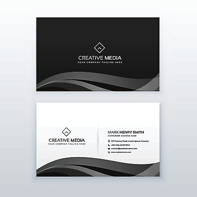 EPS 해외이미지 일러스트 비즈니스 명함 사람없음 검은색 브랜딩 가로명함 해외일러스트 컬러 파일형식 벡터