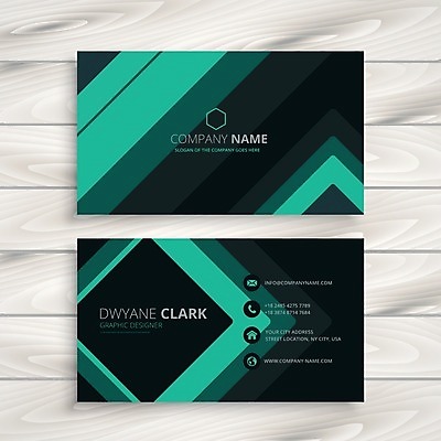 EPS 해외이미지 일러스트 비즈니스 명함 사람없음 검은색 청록색 브랜딩 가로명함 해외일러스트 컬러 파일형식 벡터