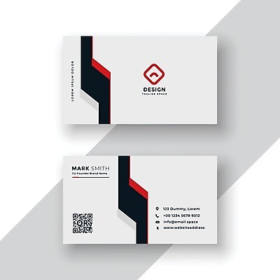 EPS 해외이미지 일러스트 비즈니스 명함 사람없음 기하학 QR코드 브랜딩 가로명함 해외일러스트 무늬 파일형식 벡터