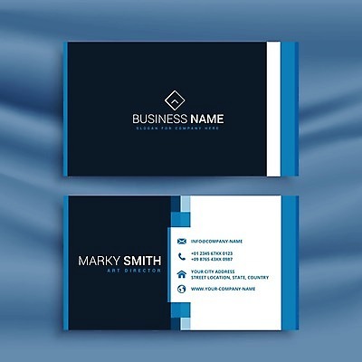 EPS 해외이미지 일러스트 비즈니스 명함 사람없음 파란색 브랜딩 가로명함 해외일러스트 컬러 파일형식 벡터