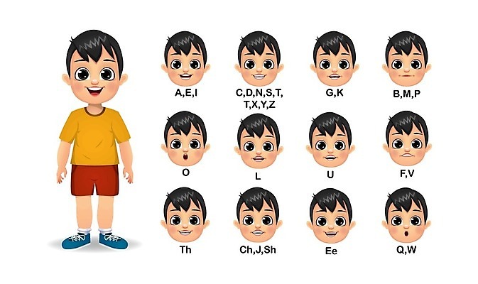 EPS 해외이미지 전신 알파벳 영어 남자 얼굴 어린이 일러스트 말하기 서기 소년 여러명 세트 소년만 해외일러스트 문자 다수 모션 사람 신체부위 남자만 어린이만 파일형식 벡터