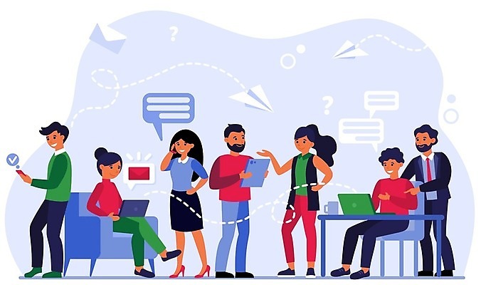 EPS 해외이미지 여자 남자 말풍선 인터넷 의자 일러스트 비즈니스 탁자 모바일 대화 들기 여러명 성인 비즈니스라이프 노트북 스마트폰 네트워크 종이비행기 통화 온라인 소셜미디어 성인만 해외일러스트 라이프스타일 가구 다수 모션 말하기 사람 전자제품 핸드폰 스마트기기 종이접기 파일형식 벡터