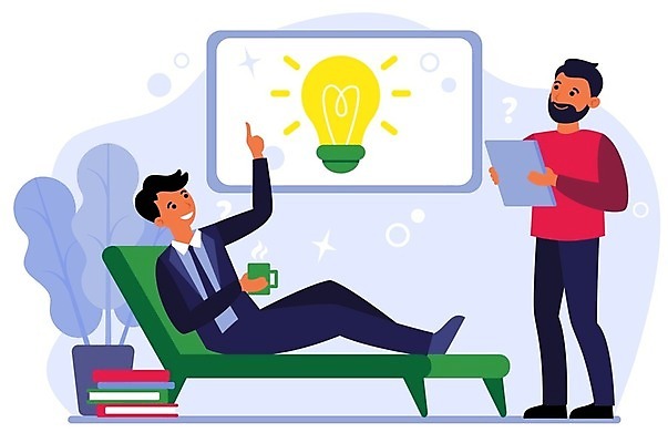 EPS 해외이미지 전신 남자 행복 의자 일러스트 비즈니스 협력 아이디어 함께함 서기 들기 앉기 손짓 두명 비즈니스라이프 머그컵 비즈니스맨 서류판 성인남자만 브레인스토밍 해외일러스트 라이프스타일 감정 가구 컨셉 모션 사람 컵 사무용품 직장인 남자만 성인만 파일형식 벡터