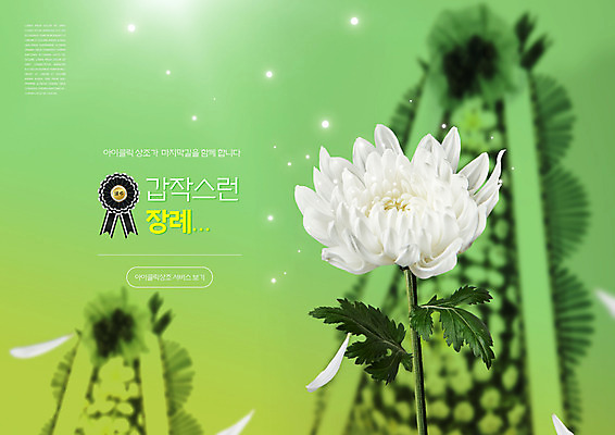 PSD 편집이미지 국화 타이포그라피 사람없음 연두색 장례 근조화환 상조 이미지편집 문자 꽃 초록색 화환 파일형식