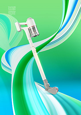 PSD 편집이미지 사람없음 초록색 가전제품 소형가전제품 무선청소기 이미지편집 컬러 청소기 파일형식