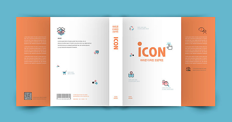 템플릿 표지디자인 디자인 표지 북커버 사람없음 책 주황색 정보 바코드 QR코드 프로젝트 책날개 책등 표지샘플 이미지템플릿 AI파일 컬러 파일형식 벡터