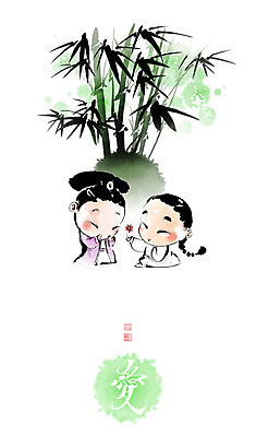 전신 PSD 여자 남자 꽃 프로포즈 일러스트 캘리그라피 붓터치 사랑 성인 두명 중국인 무릎꿇기 대나무 주기 번짐 연애 낙관 사랑애 성인만 국내일러스트 외국인 나무 식물 감정 모션 사람 동양인 한자 파일형식 효과