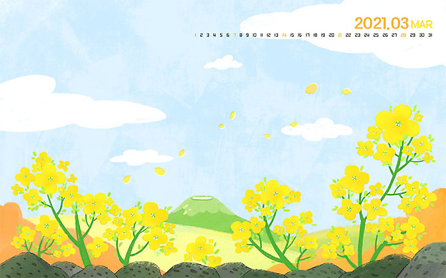 JPG 월페이퍼 바탕화면 3월 날짜 파일형식