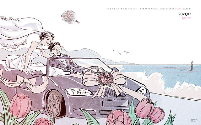 JPG 월페이퍼 바탕화면 3월 날짜 파일형식