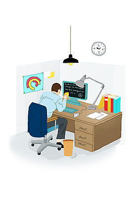 전신 PSD 남자 시계 의자 일러스트 비즈니스 전등 한명 들기 앉기 성인 책 컴퓨터 쓰레기통 업무 비즈니스맨 책상 직원 사무용책상 성인남자한명만 국내일러스트 1 가구 모션 조명 사람 전자제품 작업 직장인 남자한명만 성인남자만 파일형식