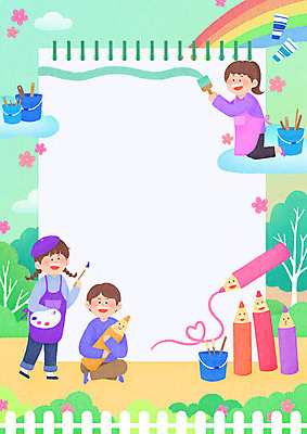 전신 PSD 나무 여자 남자 행복 어린이 무지개 일러스트 안기 색연필 프레임 미술 들기 앉기 소녀 소년 세명 울타리 물감 그리기 어린이날 스케치북 즐거움 프레임일러스트 어린이만 국내일러스트 자연요소 식물 기념일 감정 모션 문화예술 학용품 사람 담장 미술도구 파일형식