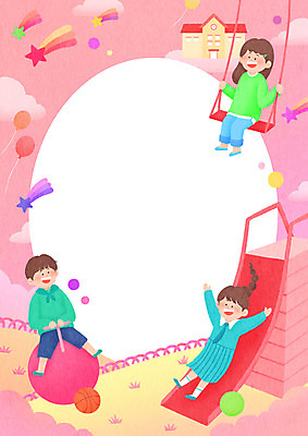 전신 PSD 여자 남자 행복 별 어린이 분홍색 일러스트 학교 놀이 프레임 소녀 소년 세명 만세 미끄럼틀 놀이터 승차 유성 어린이날 즐거움 그네 놀기 프레임일러스트 어린이만 국내일러스트 자연요소 교육 기념일 감정 컬러 모션 사람 놀이기구 파일형식