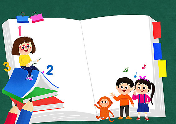 전신 PSD 한마리 여자 교육 남자 어린이 일러스트 프레임 서기 들기 앉기 소녀 소년 책 세명 숫자 연필 원숭이 에듀 어린이만 국내일러스트 문자 1 포유류 모션 학용품 사람 필기구 에듀케이션 파일형식