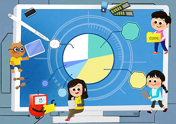 PSD 여자 교육 남자 어린이 일러스트 곰 모바일 프레임 서기 들기 앉기 소녀 소년 세명 태블릿 연필 모니터 코드 로봇 램 에듀 온라인강의 터치펜 어린이만 태블릿펜 코딩 국내일러스트 동물 포유류 모션 학용품 사람 전자제품 스마트기기 컴퓨터 필기구 펜 강의 에듀케이션 컴퓨터교육 파일형식 언택트