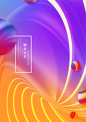 PSD 편집이미지 선 백그라운드 타이포그라피 사람없음 보라색 주황색 원형 웨이브 이미지편집 도형 문자 컬러 파일형식